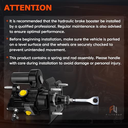 52-7371 Hydraulic Power Brake Booster Compatible With Chevy Avalanche Silverado 1500 2500 3500 Classic, GMC Sierra 1500 2500 3500 Classic Yukon XL 2500 2003-2007, Replace# 178-1031, 19371356, 15126867