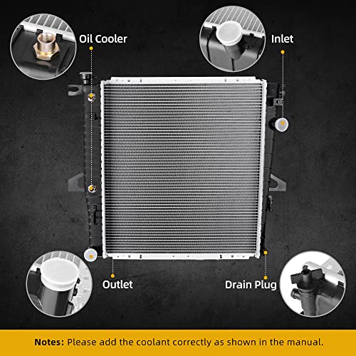 DWVO Radiator Compatible with 1998-2001 Ford Explorer 4.0L,1999-2008 Ranger 3.0L,1999-2011 Ranger 4.0L, 1998-2007 B3000 3.0L, 1998-2009 B4000 4.0L, 2001 Mercury Mountaineer V6 4.0L