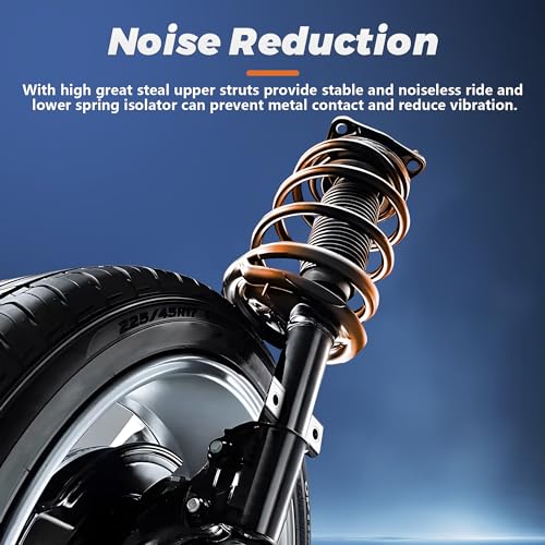 KUIPERAUTO 171348L 171348R 37240 4PCS Complete Front Rear Struts Assembly Compatible for 2001-2007 Toyota Sequoia (4WD RWD) Front & Rear Coil Spring Shock Absorber