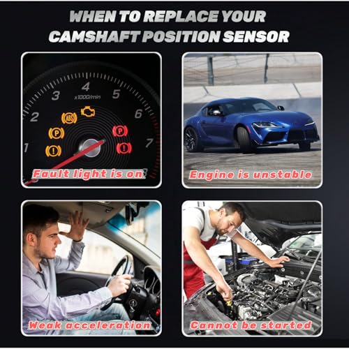 2Pcs Camshaft Position Sensor Compatible with BMW 128i 135i 325i 328i 330i 335i 528i 535i 550i 650i 750i X1 X3 X5 X6 Z4, Replaces OE 13627525014, 13627546660, 13627558518