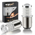 iBrightstar 1157 LED Bulb Red, BAY15D 2057 2357 7528 LED Brake Light Bulbs Super Bright for Rear Brake Lights and Tail Lights, 2 Pack