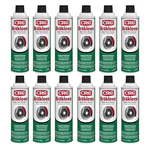 CRC (05084-12PK) Brakleen Non-Chlorinated Brake Parts Cleaner - 14 oz., (Pack of 12)