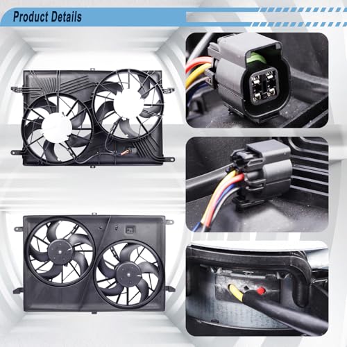 Gjhch Radiator Cooling Fan Compatible with 2008-2017 Enclave, 23434158