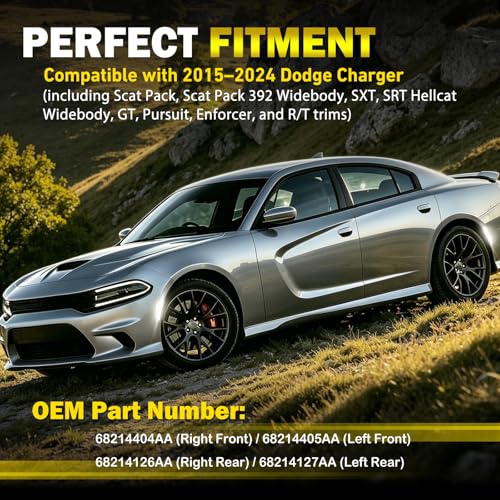 Smoked Lens LED Side Marker Lights Compatible with Dodge Charger 2015–2024