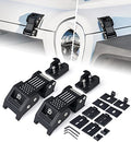 Xprite Aluminum Hood Latches with U.S. Flag, Adjustable Hood Latch Catches Kit Compatible with Jeep Wrangler JK JKU 2007-2018 & Jeep Wrangler JL JLU 2018-2026 Gladiator JT