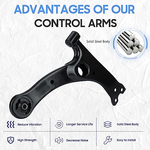 Front Lower Control Arms Suspension kit for 2003-2008 Pontiac Vibe, 2003-2013 Toyota Matrix/Corolla, 2000-2005 Toyota Celica K640360 K640361 (2PCs)