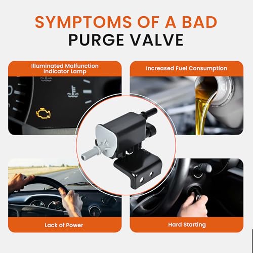 Vapor Canister Purge Valve Solenoid EVAP Evaporator Emission Canister Purge Solenoid Compatible with Buick Chevy GMC Replaces 214-1680 12597567 911-032