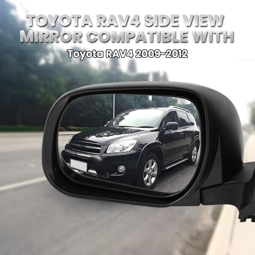 Left Driver Side Mirror Compatible with Toyota RAV4 2009 2010 2011 2012 Power Manual Folding Non-Heated US Built Door Mirrors (3 Pins)