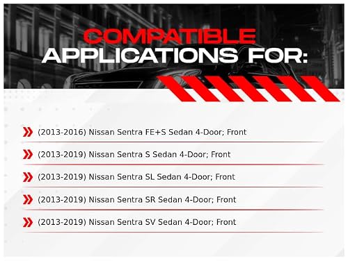 R1 Concepts Front Brake Kit Fits 2013-2019 Nissan Sentra| Semi Met Brake Pads and Blank Brake Rotors| 11.0" Front