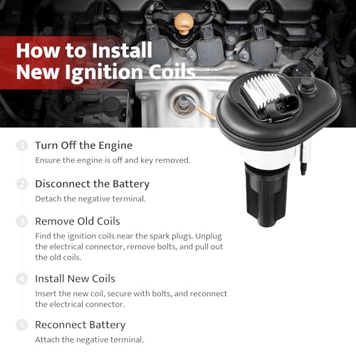 NPAUTO Ignition Coil Pack Set of 6 fit for 2002 2003 2004 2005 2006 Chevy Trailblazer Colorado GMC Canyon Envoy XL XUV Isuzu Ascender Oldsmobile Bravada 4.2 3.5 2.8, UF-303 C1395