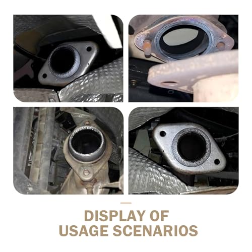 Zikefest 2PCS Exhaust Manifold Gasket, 2.56inch Sealed Exhaust Manifold Gasket, Prevent Leaking Between Exhaust Pipe and Exhaust Manifold, Universal Replacement Donut Gasket (65MM)