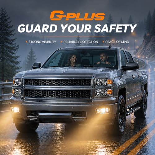 G-PLUS Front Bumper Fog Lights Fit Chevy Silverado/Tahoe/Suburban 2007-2015