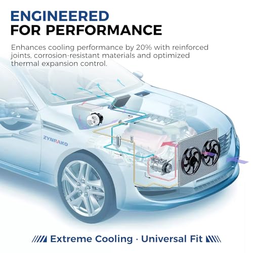 Zynrako CU2370 34'' Engine Coolant Radiator Compatible with Chevy Silverado Suburban Tahoe GMC Sierra Yukon Cadillac Escalade 1996-2014 5.3 6.0 6.2 with EOC GM3010274