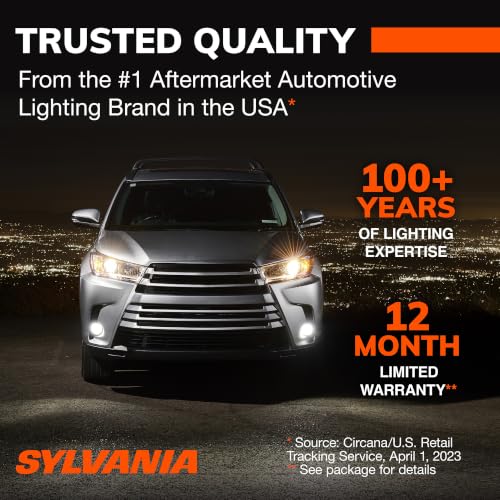 SYLVANIA - 921 SilverStar Mini Bulb - Brighter and Whiter Light, Ideal for Center High Mount Stop Light (CHMSL) and More (Contains 2 Bulbs)