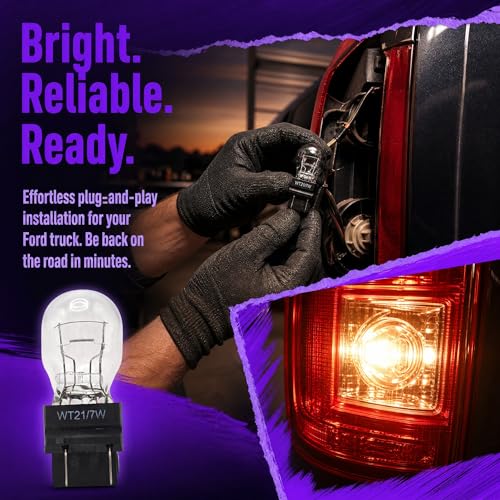 2 Pack OEM Halogen WT21/7W Bulb for Ford F150 Taillight Brake Light