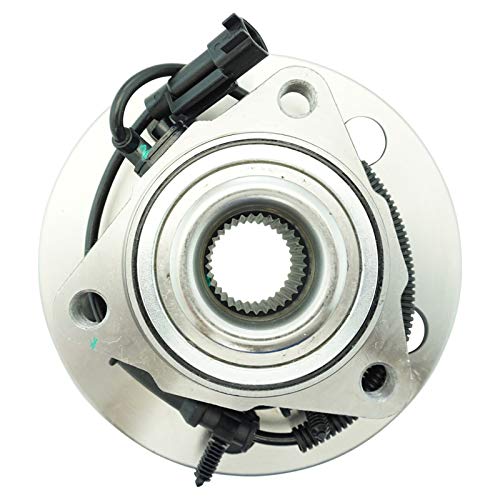 TRQ Front Left and Right Wheel Bearing and Hub Assembly 2 Piece Set Compatible with 2012-2018 Dodge Ram 1500 2019-2022 Ram 1500 Classic