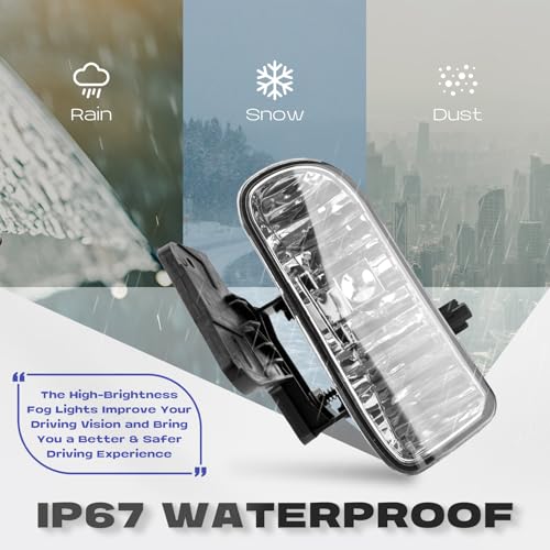 RP Remarkable Power, Fog Lights For 1999 2000 2001 2002 Sierra / 2000 2001 2002 2003 2004 2005 2006 Yukon/Yukon XL Pickup Truck SUV Clear Fog Lights Pair FL7084