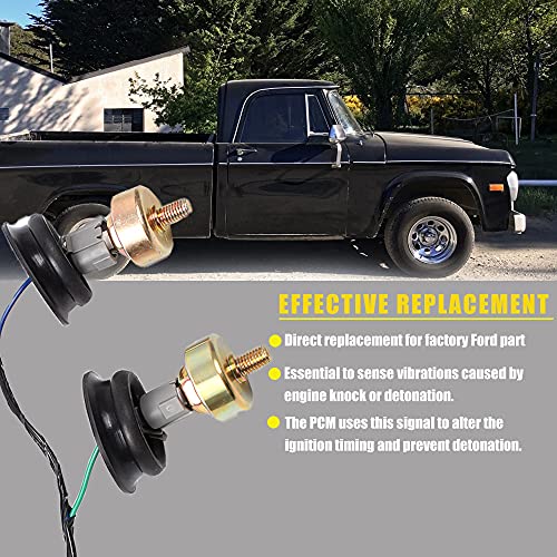 muge racing Knock Sensors with Wiring Harness Kit, LS Knock Sensor Kit Compatible with Chevy Silverado Tahoe Suburban Avalanche, GMC Sierra Yukon, Cadillac, 5.3 Knock Sensor Replace# 12589867 12601822