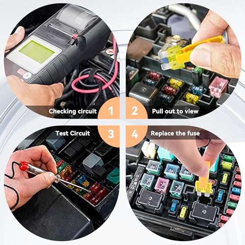 Tioollev 306PCS Car Fuses Assortment Kit, Mixed Vehicle Blade Standard & Mini & Low Profile Mini Fuse (2A 5A 7.5A 10A 15A 20A 25A 30A 35A),Replacement Accessories for RV, Truck, Auto (306PCS)