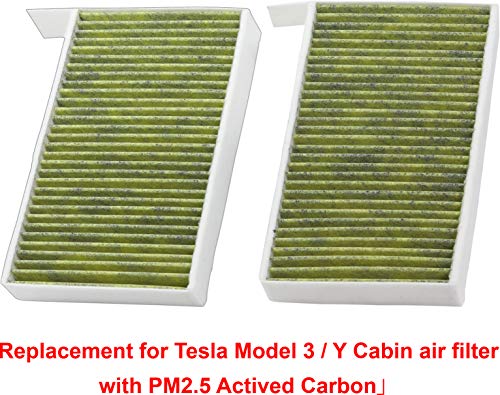 EPAuto CP681 (1107681-00-A) Premium HVAC Cabin Air Filter with Activated Carbon, Replacement for Tesla Model 3 (2017-2026), Model Y (2020-2026)