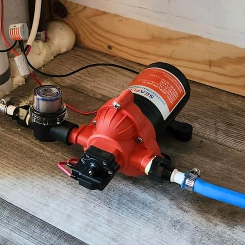 SEAFLO 33 series RV Water Pump - 12V, 3.0 GPM 45 PSI Diaphragm Pump, Self Priming On Demand Fresh Water Pump for RV Camper Boat Marine, Self Priming Pressure Pump, NSF UL 4-Year Warranty