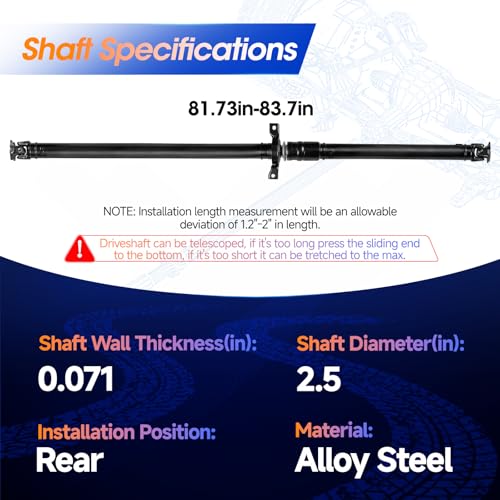 976-347 Rear Drive Shaft Prop DriveShaft Assembly Fit for Honda CR-V 2012-2014 2.4L AT AWD