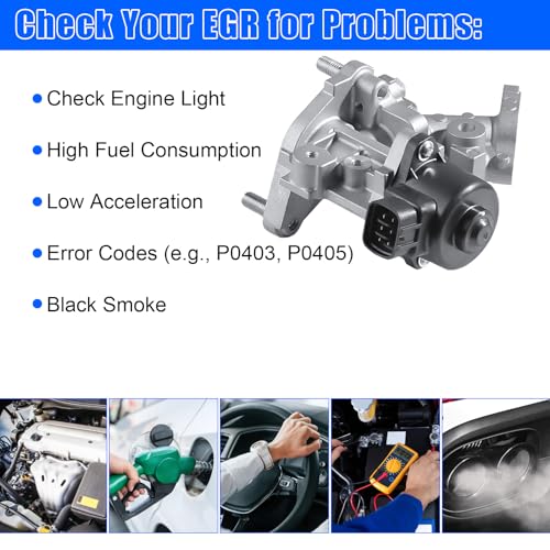 EGR Valve 25620-37120 For L-exus CT200H 2011-2017, For T-oyota Prius 2010-2015, For Prius V 2012-2018 -1.8L L4 Engine, Replace# 04004-58137 EGV1235