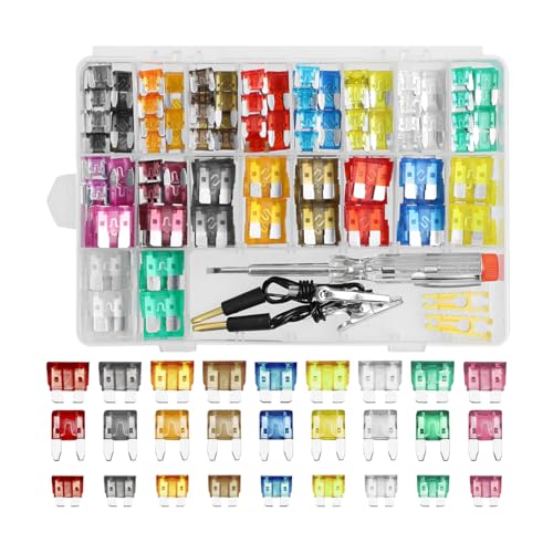 Mandark 306PCS Car Fuses Assortment Kit, Mixed Vehicle Blade Fuses - Standard & Mini & Low Profile Mini Fuse (2A 5A 7.5A 10A 15A 20A 25A 30A 35A),Replacement Accessories for RV, Truck, Auto