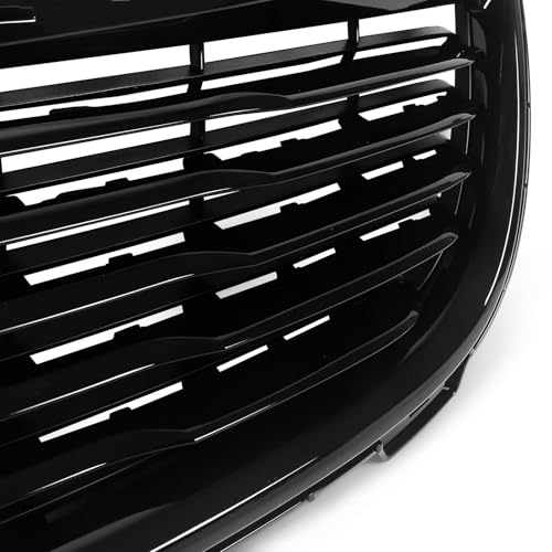 JOLONG Front Upper Grille for Chrysler Town & Country 2011-2016 GlossyBlack
