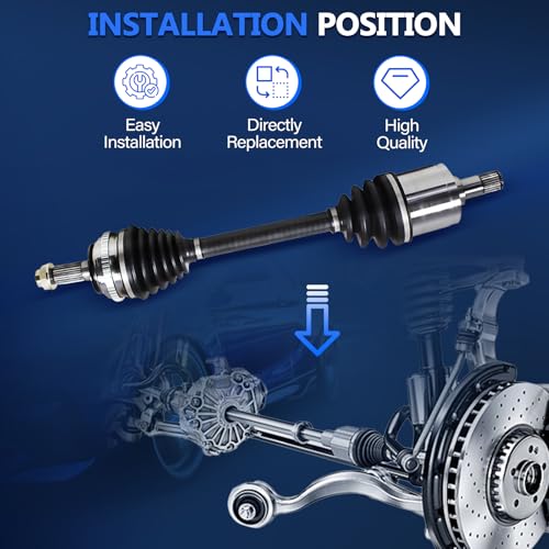 Maxfavor Front CV Axle Shaft Assembly fit for Honda Civic 2016 2017 2018 2019 2020 2021, FWD L4 2.0L, EX LX LX-P Models, Only fit Front-Wheel Trans Automatic Trans CV Joint Axle Front Passenger Driver