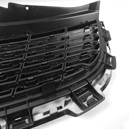 JOLONG Front Upper Grille for Chrysler Town & Country 2011-2016 GlossyBlack