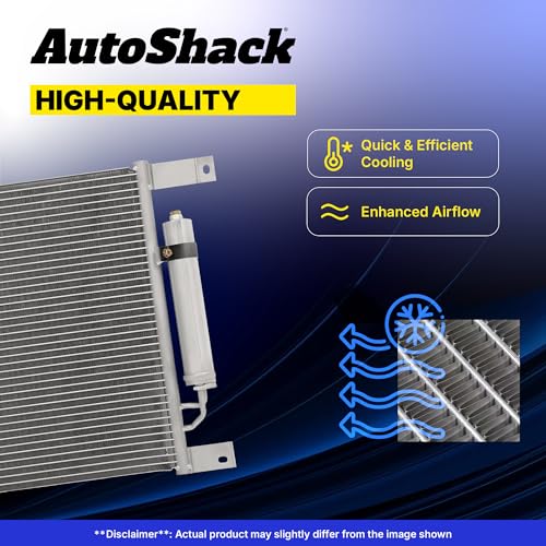 AutoShack Air Conditioning A/C Condenser for Honda, Fit 2015-2020, FWD L4 1.5L