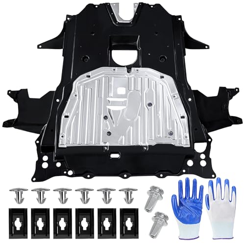 Jkorkm 74110-TBA-A00 Engine Splash Guard Under Car Shield Cover Compatible with Honda Civic 2016-2021 Replaces 74110tbaa00 Including Screws and Bolts Splash Shield Guard Under car