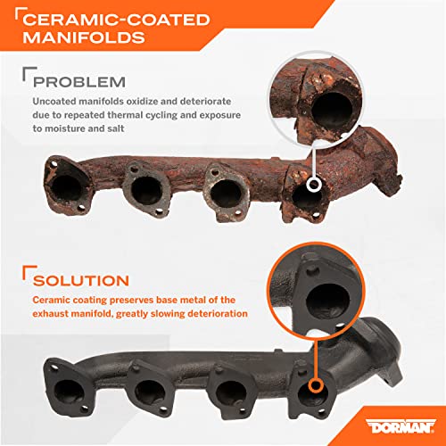 Dorman Patent Pending Improved Design 674-497 Driver Side Exhaust Manifold Kit - Includes Required Gaskets and Hardware Compatible with Select Jeep/Ram Models (OE FIX)