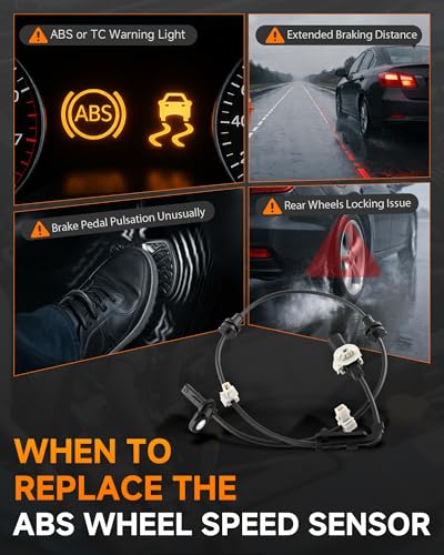 MOTOALL Front ABS Wheel Speed Sensor Compatible with Honda Civic 2016-2020, Insight 2019-2021, Replaces 57450-TBA-A03 - Driver & Passenger Side