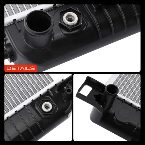 A-Premium 34" Engine Coolant Radiator Compatible with Chevy Silverado, Suburban, Tahoe & GMC Sierra, Yukon & Cadillac Escalade, Automatic Transmission, Without Engine Oil Cooler, w/ 2 Oil Cooler Holes