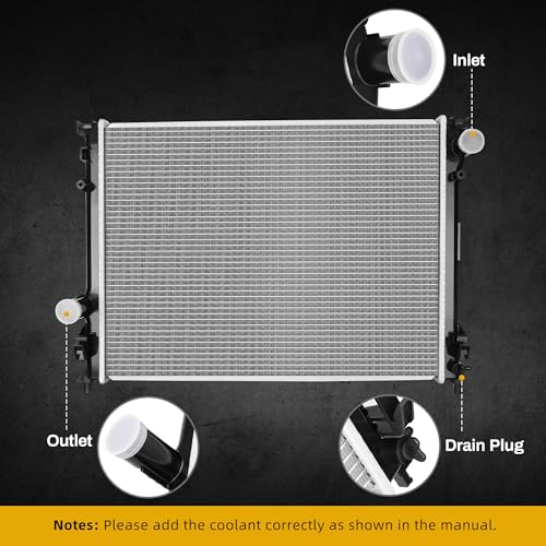 DWVO Radiator Compatible with 2009-2023 Dodge Charger Challenger 2009 2010 2011 2012 2013 2014 2015 2016 2017 2018 2019 2020 2021 2022 2023 Chrysler 300 2.7L 3.5L 3.6L 5.7L 6.1L 6.4L V6 V8