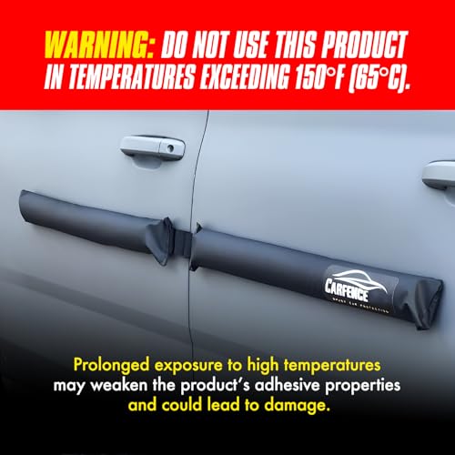 HRX Car Door Dent Protector for Non-Aluminum Cars Doors - 4 Doors Pack - Removable Soft Cushion Magnetic Door Guards - Door Ding Bumper and Scratch Protector - Prevents Dents, Scratches & Dings