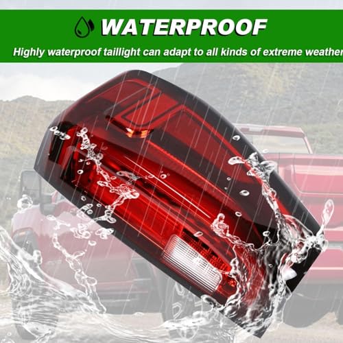 Lochnchn LED Tail Light Assembly Compatible with 2019-2025 GMC Sierra 1500/2500HD/3500HD,Right Passenger Side Taillights Rear Lamp with Brake Light Replace# 84565922 GM2801310