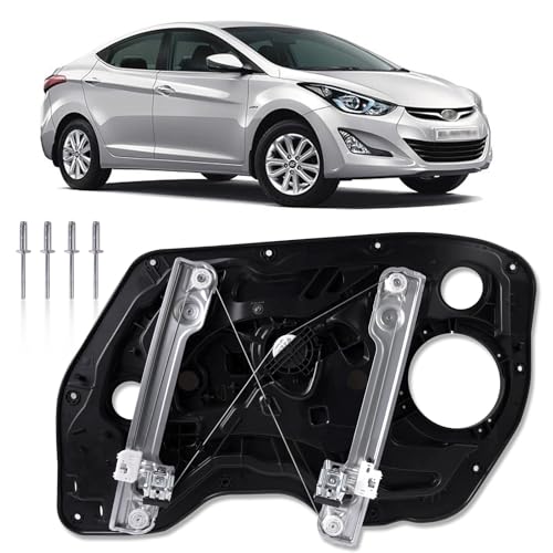 Aumzong Window Regulator Driver Side Without Motor for Front Left Side Compatible with Hyundai Elantra 2011-2016 Sedan Only - Replace 824713Y010 Power Window Regulator