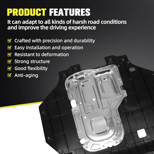 Aumtoni 74111T7WA00 Front Lower Engine Splash Guard Compatible with Honda HR-V 2016 2017 2018 2019 2020 2021 2022 1.8L,Under Car Splash Shield Lower Cover Board