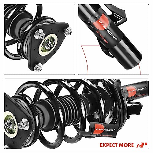 A-Premium Front Pair (2) Complete Strut & Coil Spring Assembly with Volvo C30 2007-2013, C70 2008-2013, S40 2004-2011, V50 2005-2011, Driver & Passenger