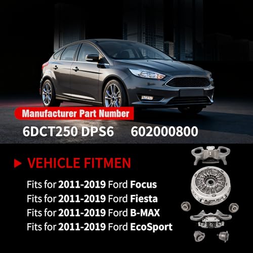 6DCT250 DPS6 Auto Transmission Clutch Kit Dual Clutch Release Fork Lever Compatible with 2011-2019 Ford Focus/Fiesta/B-MAX/EcoSport Repalces 602000800