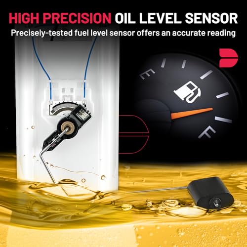 BDFHYK Fuel Pump Module Assembly E3500M Compatible with Chevrolet Pickup Silverado 1999-2004, Compatible with GMC Sierra 1999-2004 4.3L 4.8L 5.3L 6.0L 8.1L w/Sending Unit Fuel Pressure Sensor