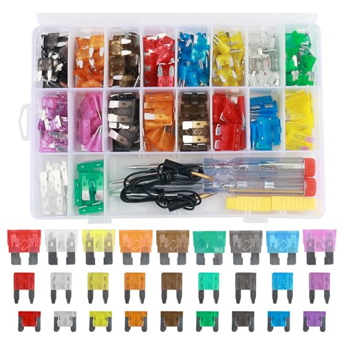 306PCS Car Fuses Assortment Kit,Fuses Automotive Kit Indudes Mini & Low Profile Mini & Standard Fuse for (35A,30A,25A,20A,15A,10A,7.5A,5A,2A),Fusibles para Carro with Circuit Tester
