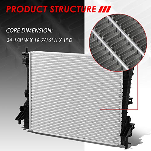 Auto Dynasty Radiator Compatible with 2005-2014 Ford Mustang 3.7L 3.9L 4.0L 4.6L 5.0L AT MT, DPI 2789 Factory Style 1-Row Cooling Radiator, Aluminum Core