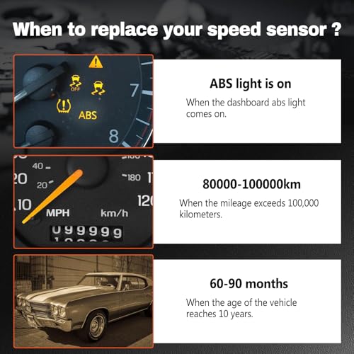 4PCS ABS Wheel Speed Sensor Front & Rear, Left & Right Compatible with 2007-2014 Chevy Silverado 1500/Avalanche/Suburban 1500/Tahoe, GMC Yukon/Yukon XL 1500, Cadillac Escalade Replace 15229012 ALS1464