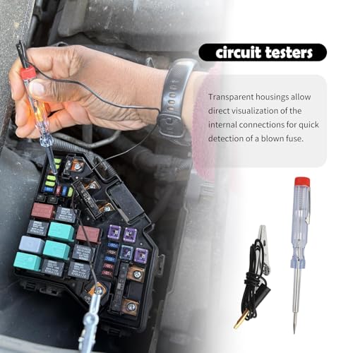 Car Fuses Assortment Kit with Car Fuse Tester,3-Size Fuses Automotive Kit with Standard & Mini & Low Profile Mini (35A,30A,25A,20A,15A,10A,7.5A,5A,2A),Universal Cars Fuse Kits