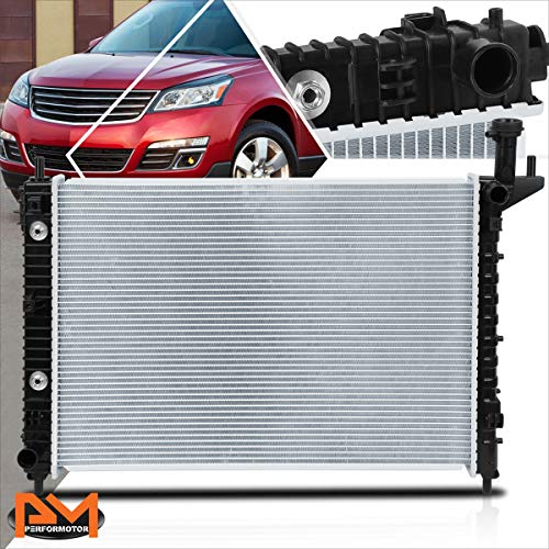 DPI-13007 Radiator Compatible with 2007-2017 Buick Enclave Chevy Traverse/GMC Acadia Limited Saturn Outlook AT, Aluminum Core Factory Style Replacement 1-Row Cooling Radiator