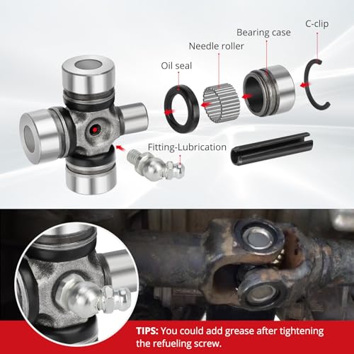 3235616 3235500 Front Rear Prop Shaft U-Joint for Polaris RZR 1000 900 800-4 Turbo RS1 Ranger Crew 1000 900 800 570 500 Diesel （3 Set）